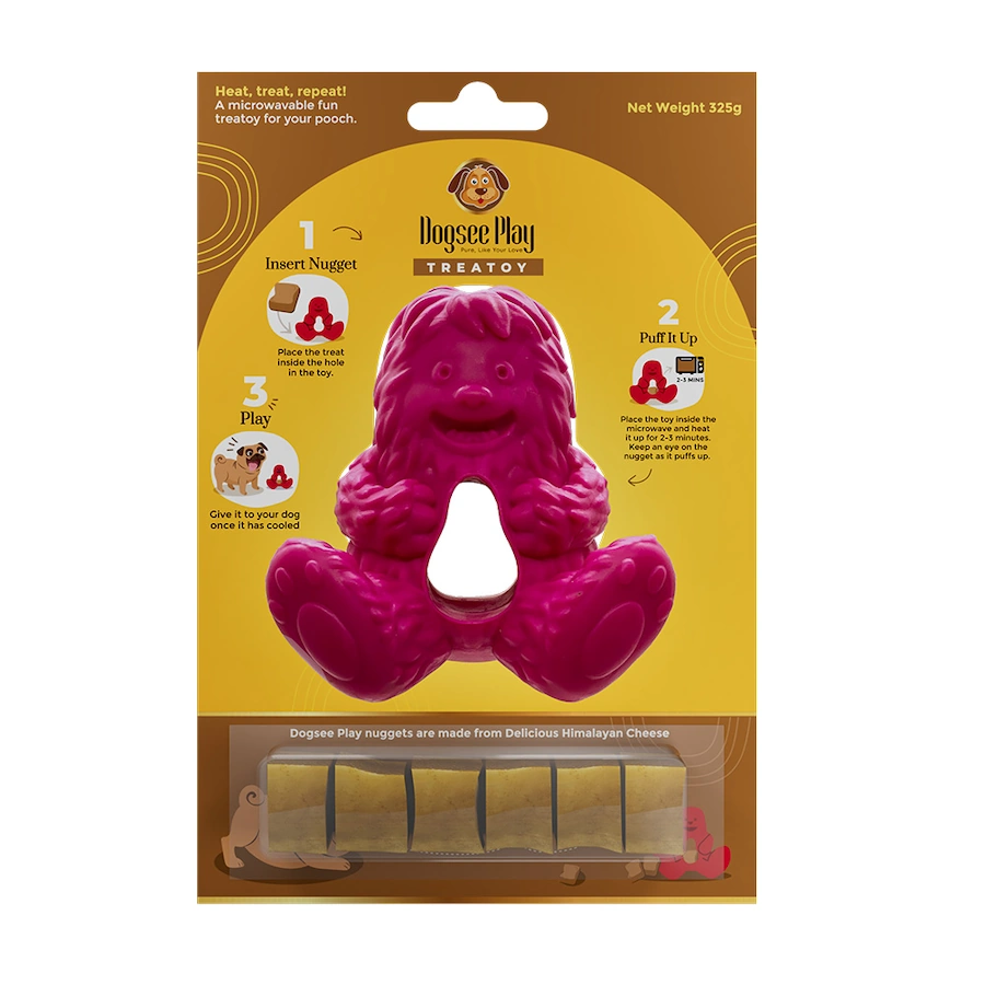 Dogsee Play Yeti Treat Toy, Pink