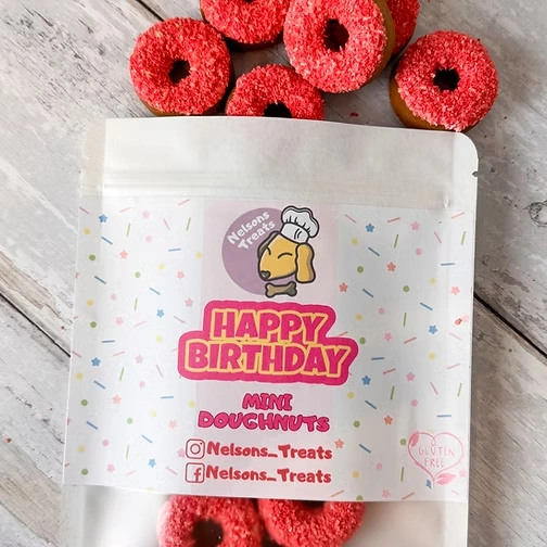 Nelsons Treats Happy Birthday Mini Doughnuts