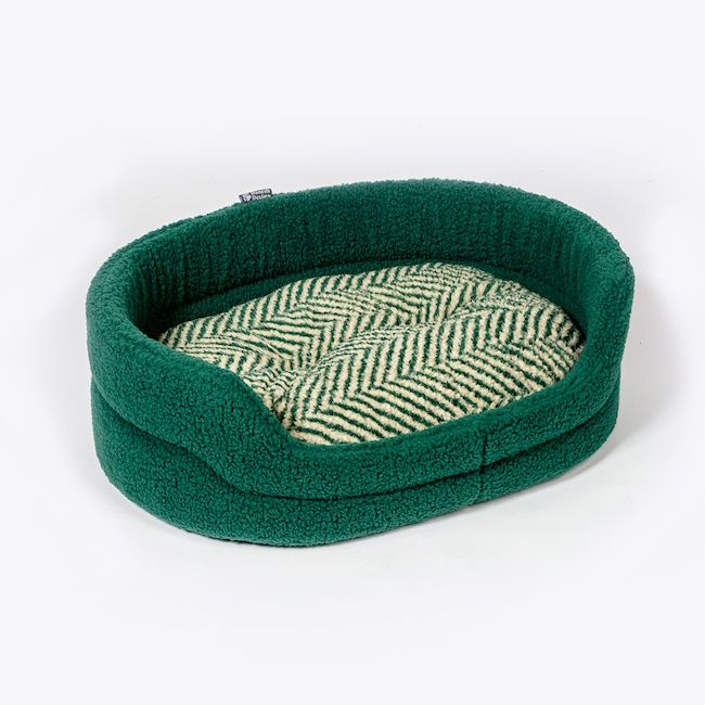 Danish Design Fleece Green Herringbone Slumber Bed