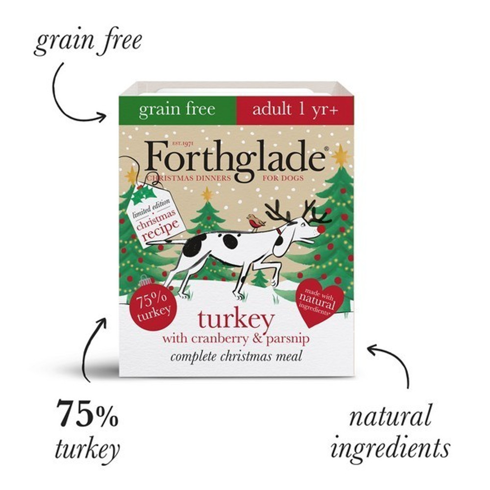 Forthglade Christmas Dinner Turkey, Cranberry & Parsnip