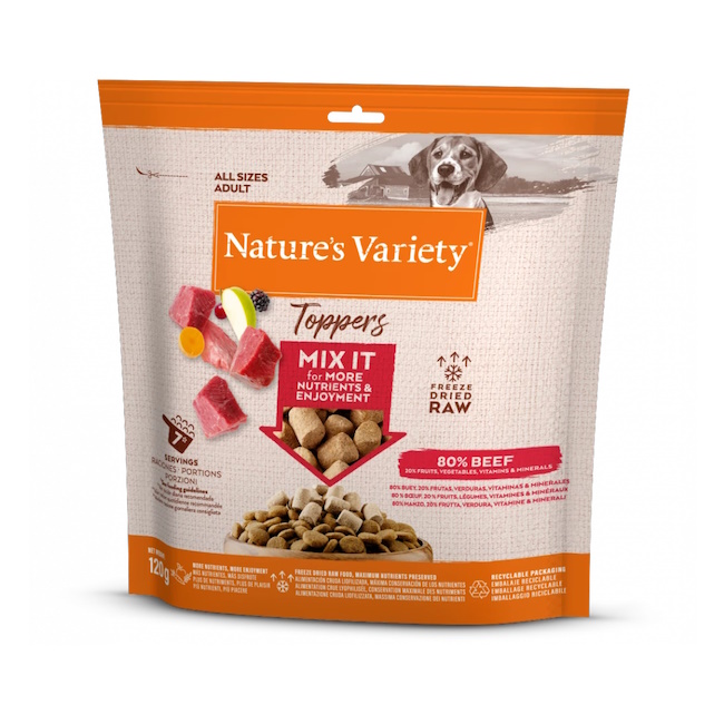 Natures Variety Freeze Dried Toppers - Beef 120g