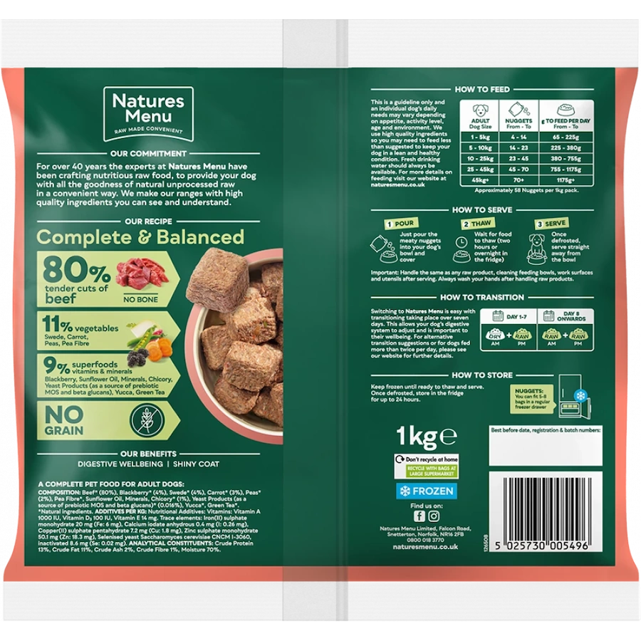 Natures Menu Beef with Superfoods Nuggets