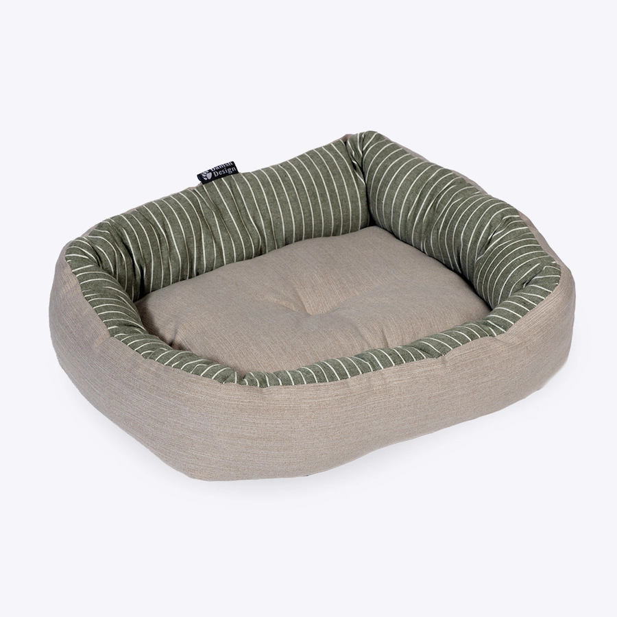 Danish Design Rustic Stripes Sage Snuggle Bed