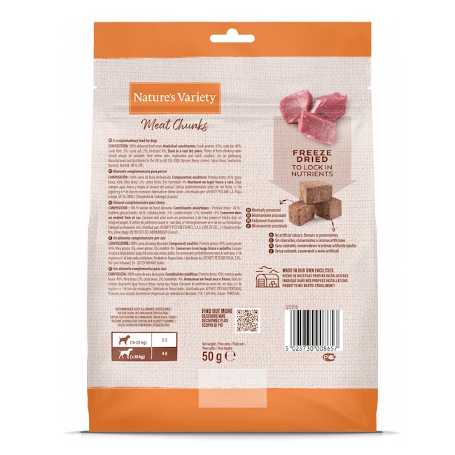 Natures Variety Freeze Dried Meat Chunks