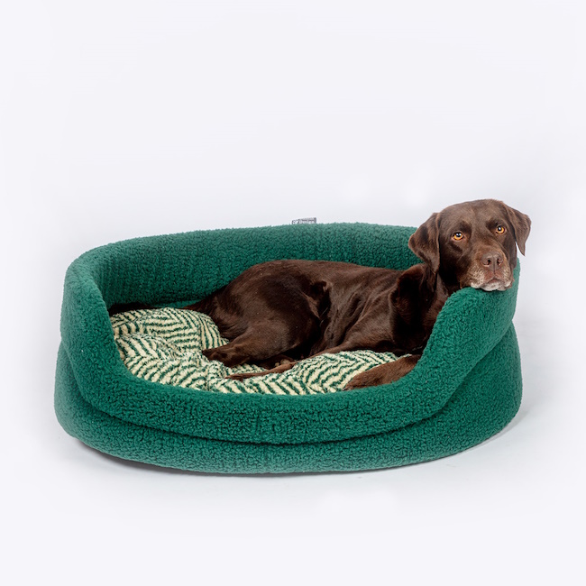 Danish Design Fleece Green Herringbone Slumber Bed