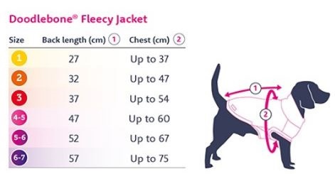 Doodlebone Fleece Jumper Size Guide