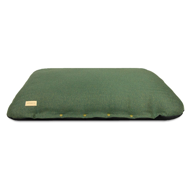 Earthbound Flat Cushion, Pine Green Tweed