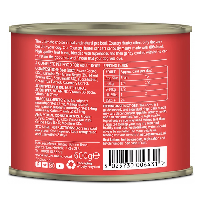 Country Hunter 600g Tin - Beef