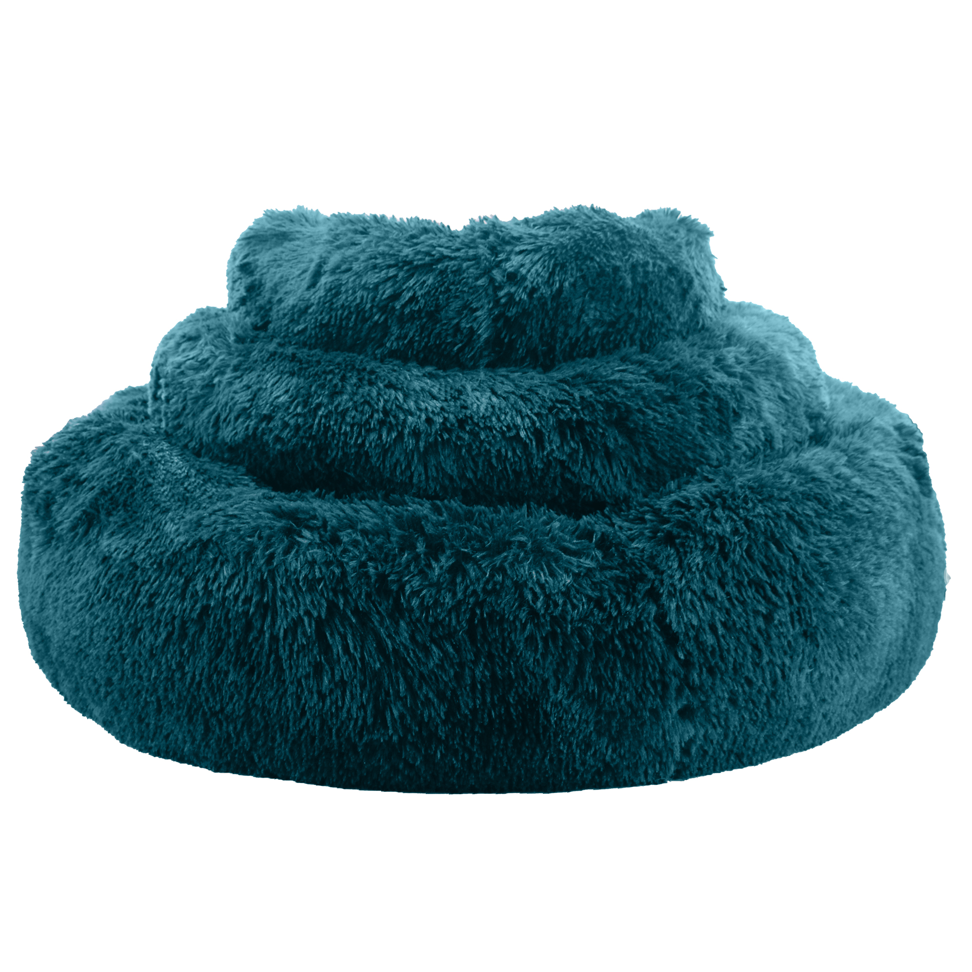 Ancol Super Plush Donut Bed - Teal Stack