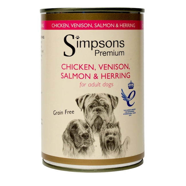 Simpsons Premium Wet Food - Chicken, Venison, Salmon & Herring