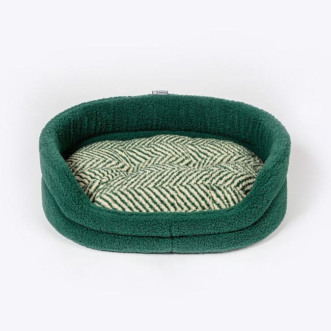 Danish Design Fleece Green Herringbone Slumber Bed